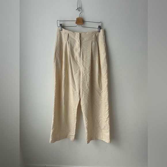 Mango Pants - Mango high waist wide leg pleated pant